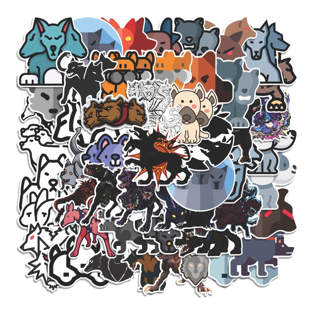 

COD 50 Pcs Stiker Cerberus Lucu Anti Air Untuk Dekorasi Notebook Sepeda Skateboard Handphone