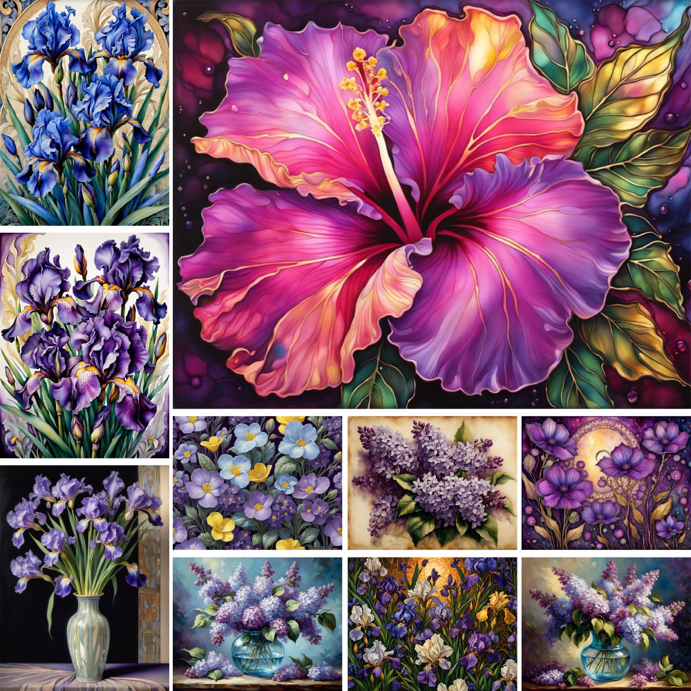 

Flowers Iris Painting By Number 20x30 Custom Craft Kits For Adults Room Decoration Personalized Gift Ideas Wholesale HOT