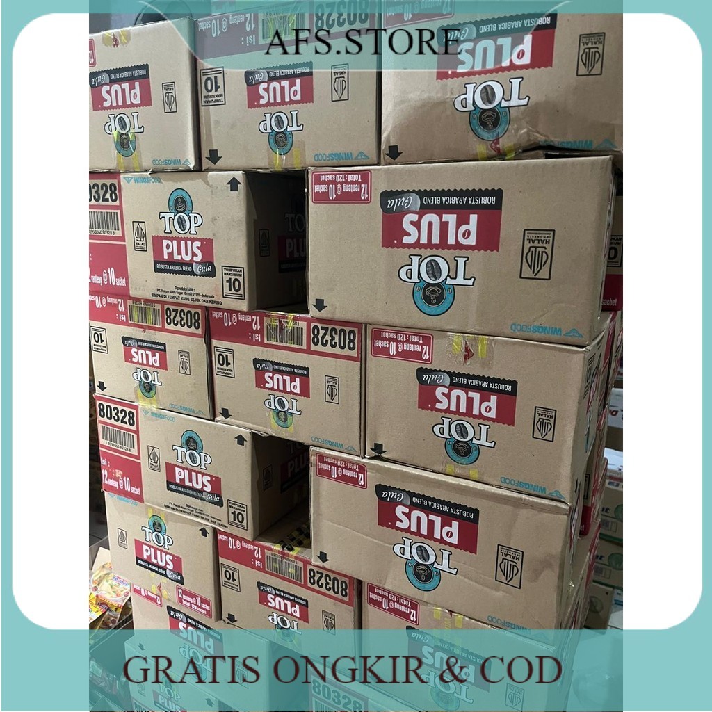 

1 Dus Kopi Top Plus (Kopi+Gula) Isi 12 Renteng @10 Pcs Coffee Robusta Bubuk