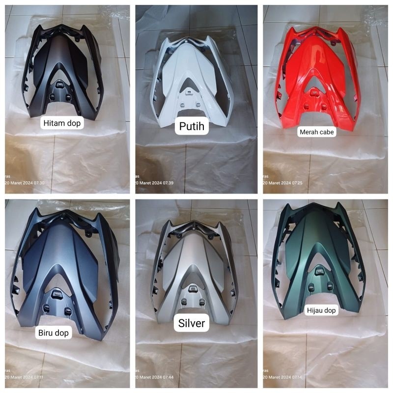 tameng depan cover lampu beat fi new duluxe 2021 hitam merah silver biru oto