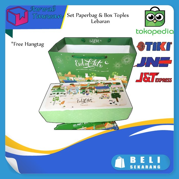 

TP Paperbag + dus kue kering lebaran/ box toples idul fitri