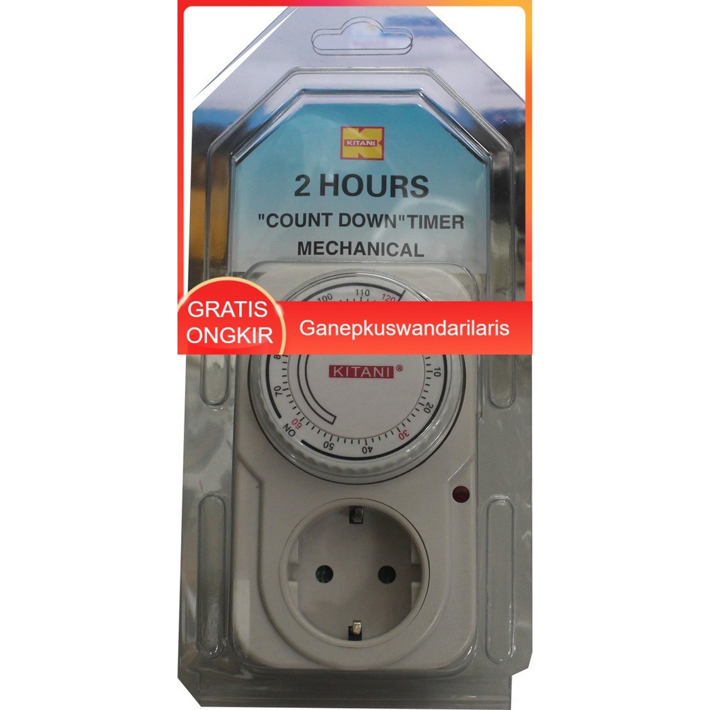 STOP KONTAK TIMER 2 jam / TIMER STOPKONTAK ( Dapat diatur/program hingga 120 menit ) - Ganepkuswanda