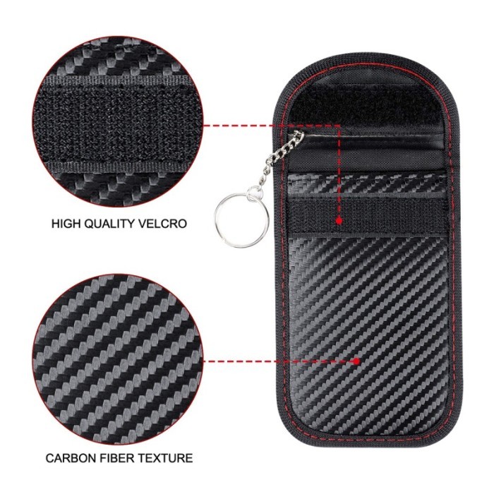 Dompet Kartu STNK Emoney Kunci Mobil Motor Anti RFID Signal Keychains