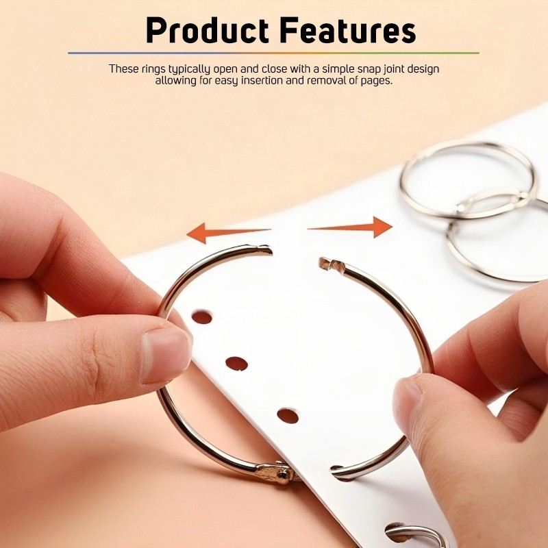 

Ring Binder Metal Binding 25mm / 30mm Ring Binder Buka Tutup Ring Bulat / Tas Buku Gantungan Kunci