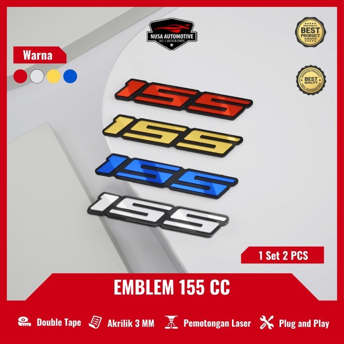 EMBLEM 110 / 125 / 150 / 155 / 160 / 250 CC HONDA VARIO VARIASI MOTOR - 125 BESAR, Merah