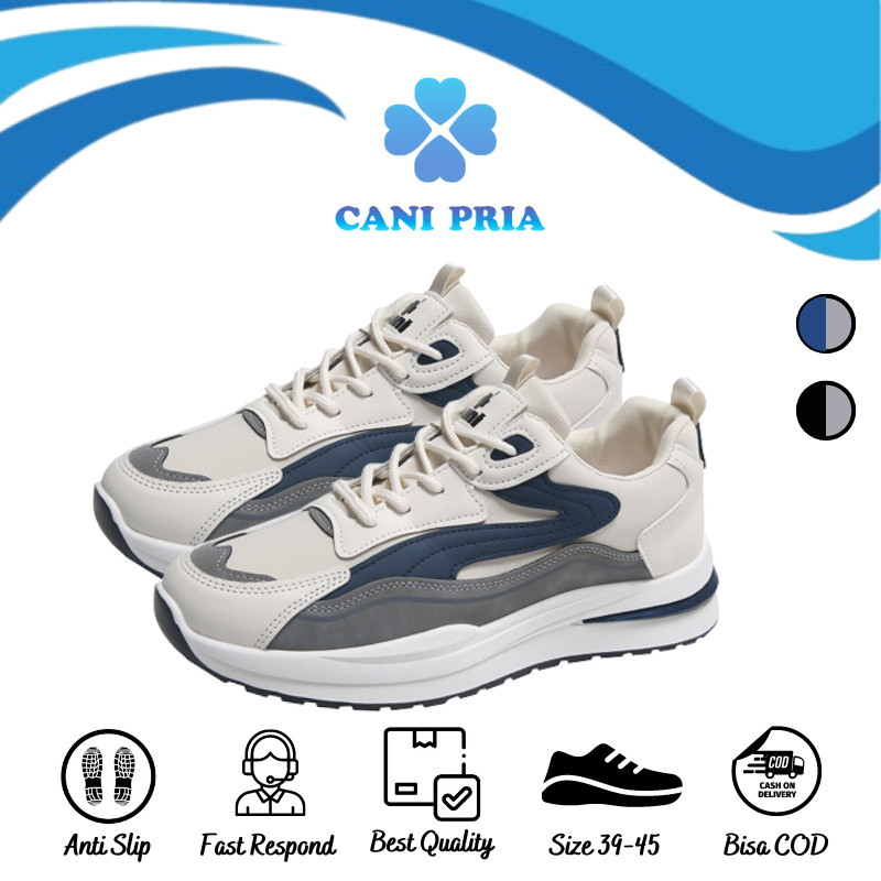[NEW PRODUCT] SepatuPriaCani "Free Box" (Size 39 - 45) Sepatu Pria Sneakers Sport Fashion Kasual Imp