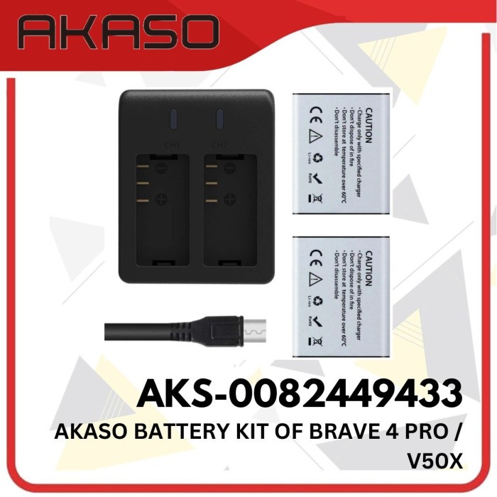 Akaso Battery Kit of Brave 7 LE Battery Kit for Brave 7 LE Brave 7LE