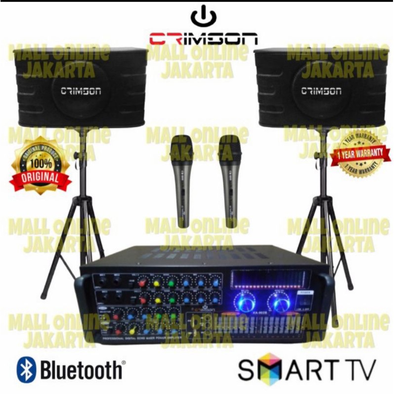 Paket Sound System Crimson 10inch Original Bluetooth Karaoke