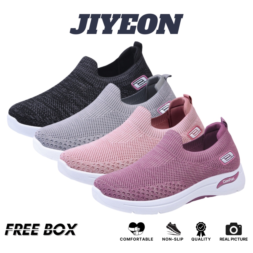 Sepatu Sneakers Wanita Import Sepatu Sport Rajut Wanita Sepatu Wanita Rajut "FREE BOX" LV0046