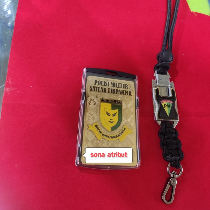 lencana id card polisi militer  PM