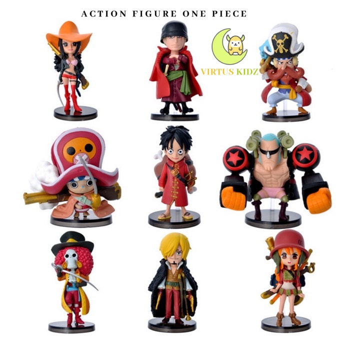 Mainan Anak Action Figure Set One Piece / Mini Figure Set Lutfy Zoro - Set