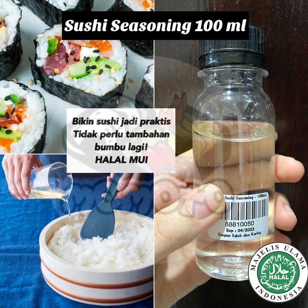 

Cuka Sushi Seasoning 100 ml Halal / Vinegar Cuka Bumbu Nasi Sushi Gimbap Onigiri