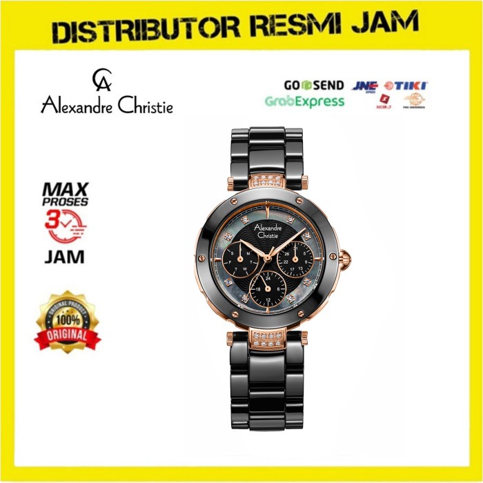 Jam Tangan Wanita Alexandre Christie AC2439BFB AC 2439 BFB NightGrey
