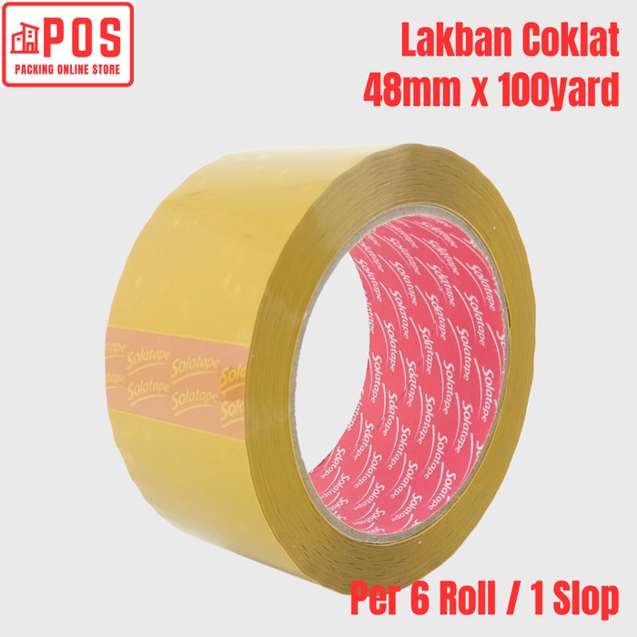 

6 Roll Lakban | Lakban Coklat 2inch 48mmx100yard | Solatape