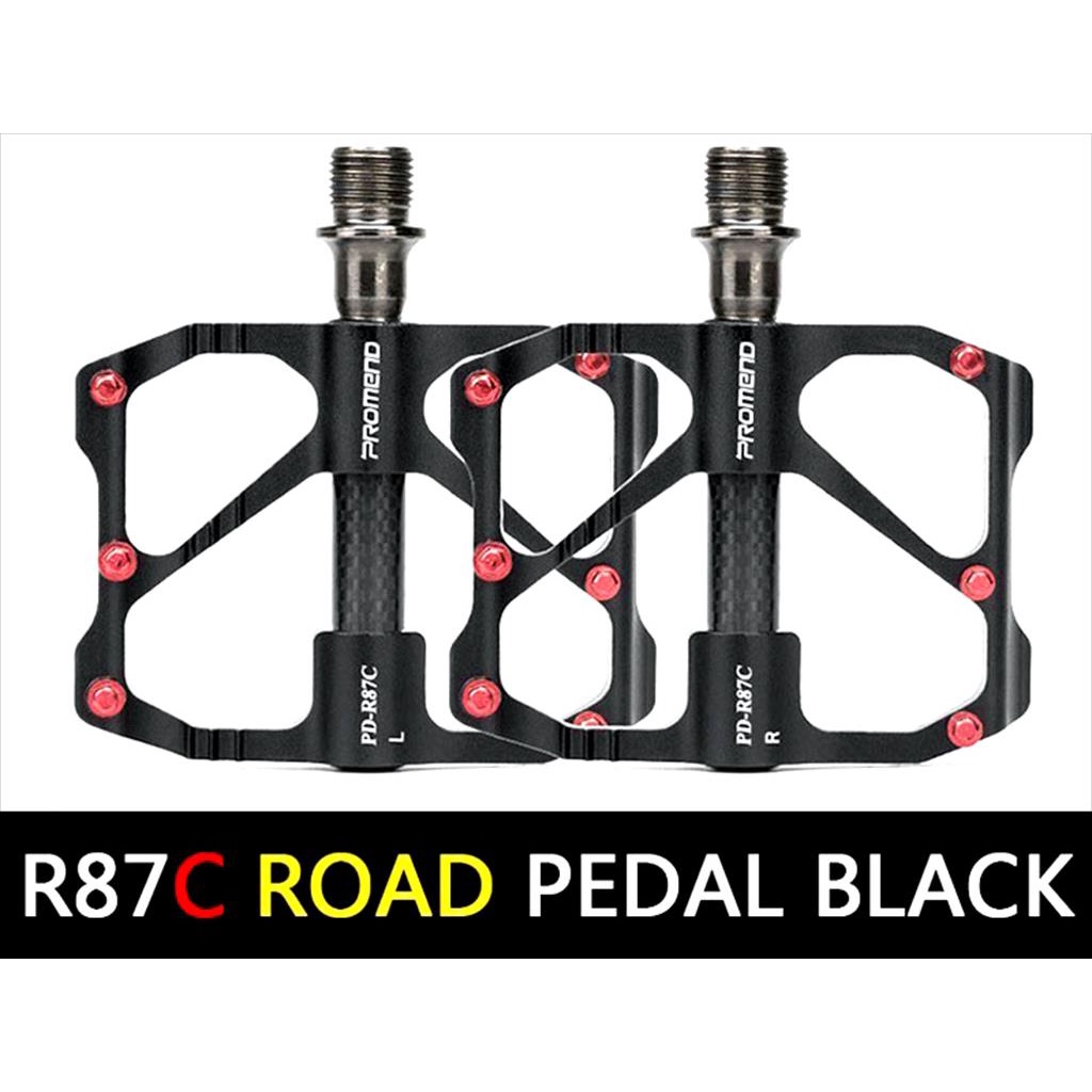 Pedal PROMEND Road Ultra-light 3 Bearing Alluminium Carbon Flat Pedal