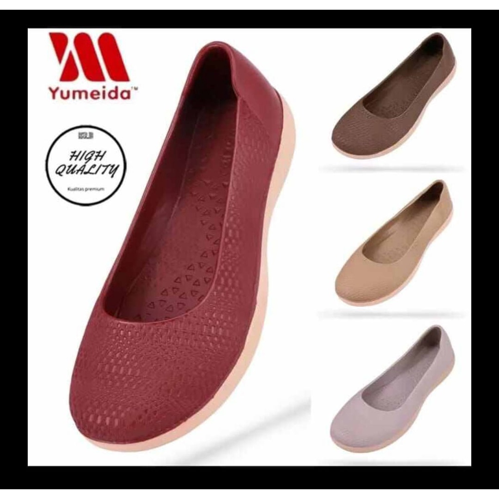 Termurah Harga Promo Sepatu Wanita Slip On Yumeida Karet Ld 9098 Trendy