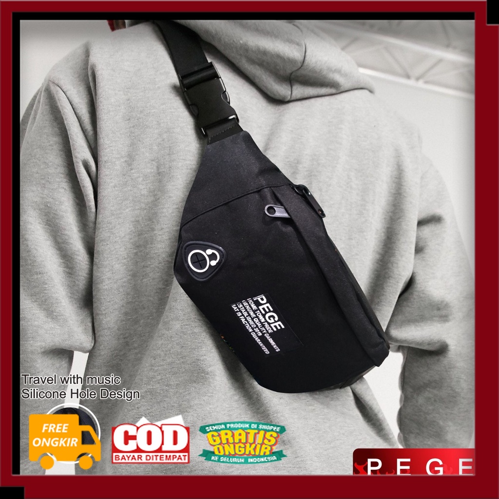 ANAK REMAJA DEWASA TAS BAHAN KUAT TERMURAH /Tas Selempang Waistbag Pria Slempang Bahu Cowok Slingbag