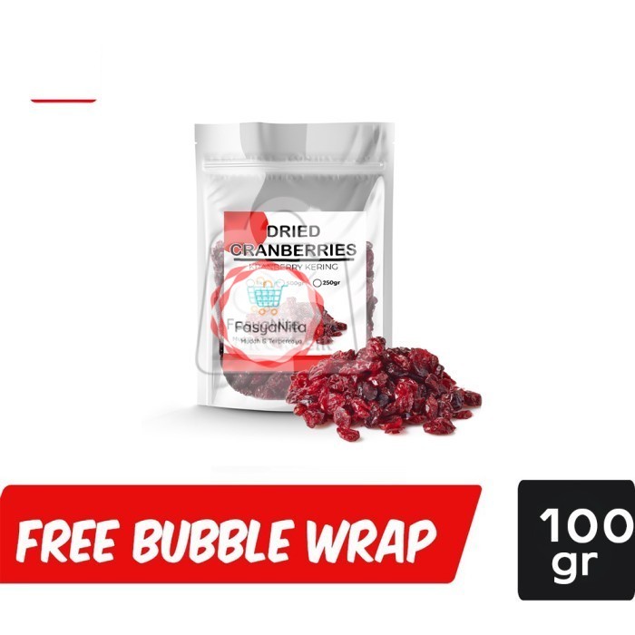 

Dried Cranberry Sweetened / Buah Cranberry Manis Kering (100 gr) - Sweet - FasyAnita Mart Denpasar