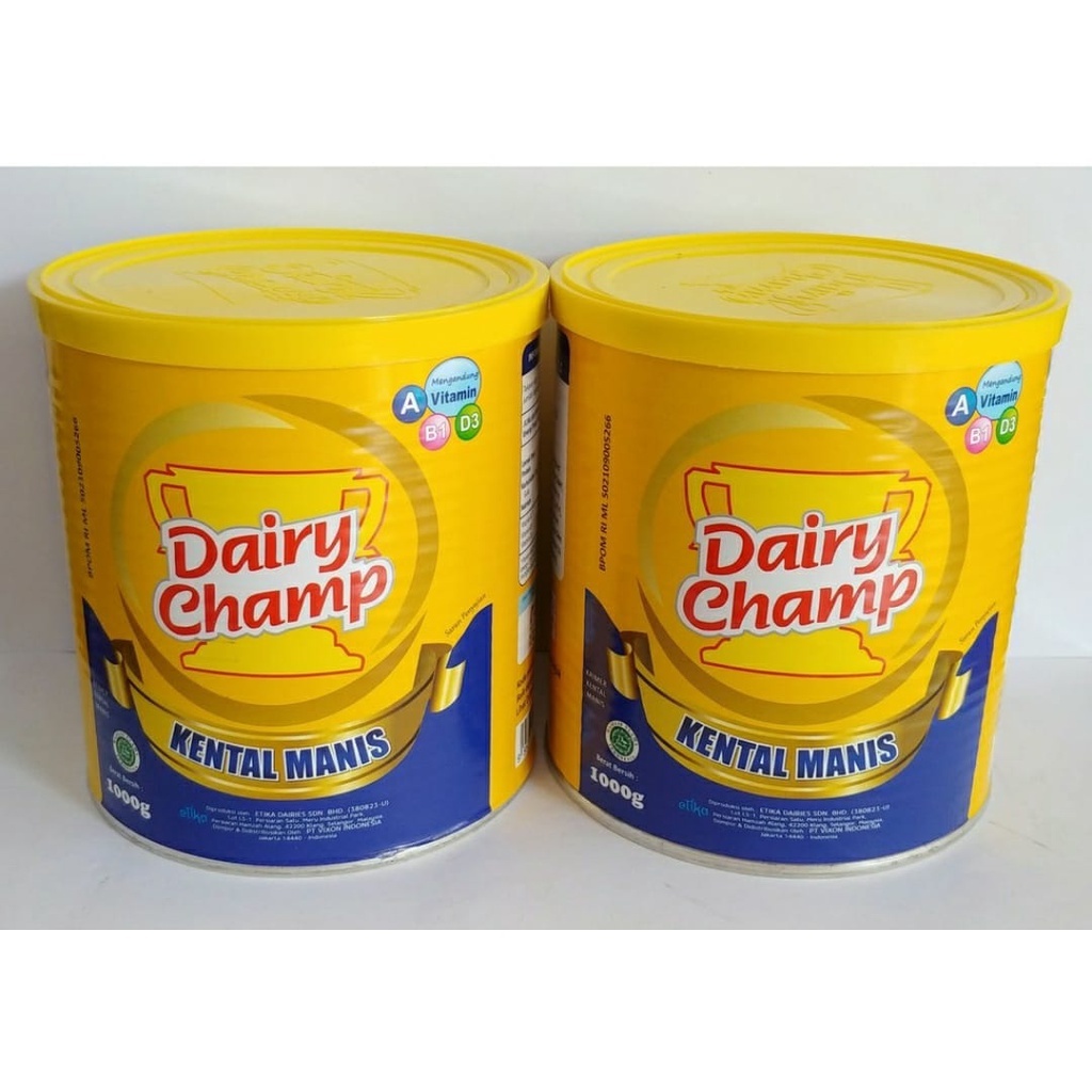 

[EJC] DAIRY CHAMP 1KG KALENG / SUSU KRIMER DAIRY CHAMP 1KG / SUSU KENTAL MANIS DAIRY CHAMP 1KG KALENG