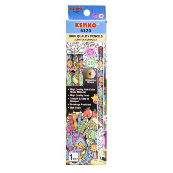 

Pensil 2B KENKO 6120 Doodle Hexagonal (12pc)