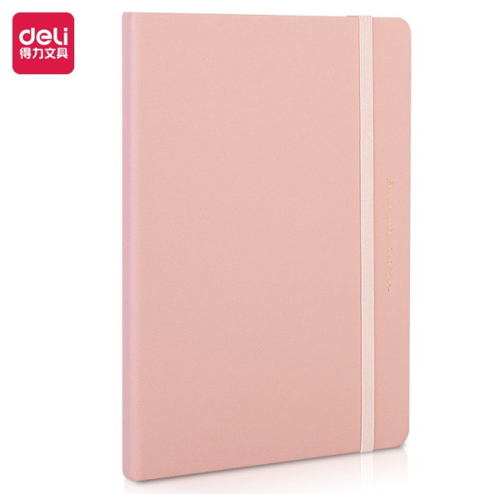 

Deli Leather Cover Notebook/Buku Catatan Cover Kulit A5 96Lembar 22295 - Hijau