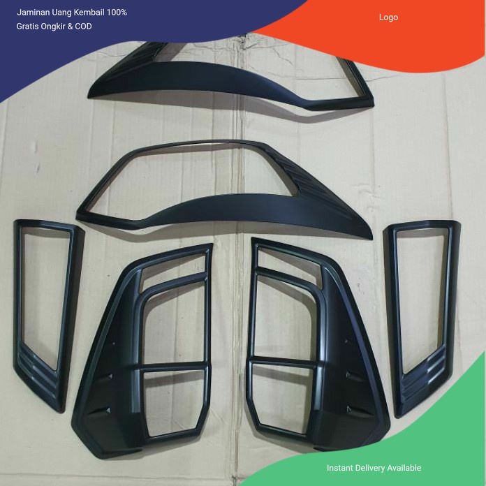 Paket garnish lampu hitam doff Calya/Sigra new 2019-2022 Variasi mobil