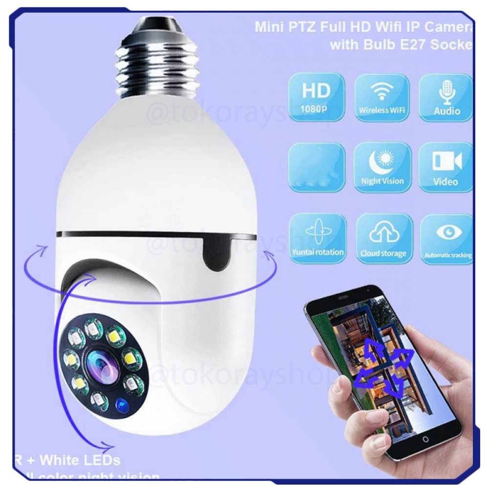 CCTV IP Camera Auto Tracking 1080P E27 Wireless Dual Light YY012