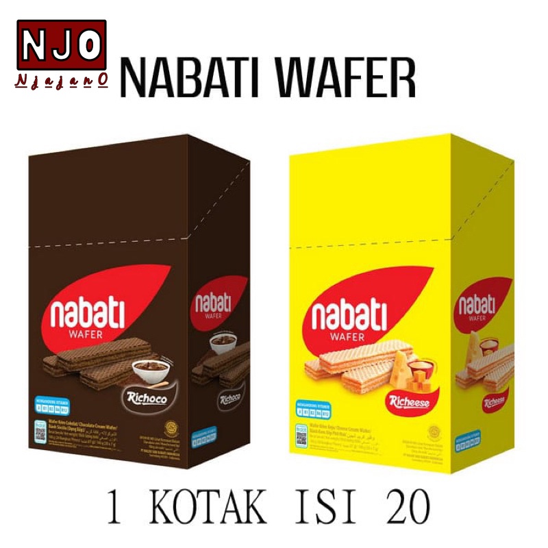 

Njajano Wafer Nabati Coklat/Keju isi 20 x 6g