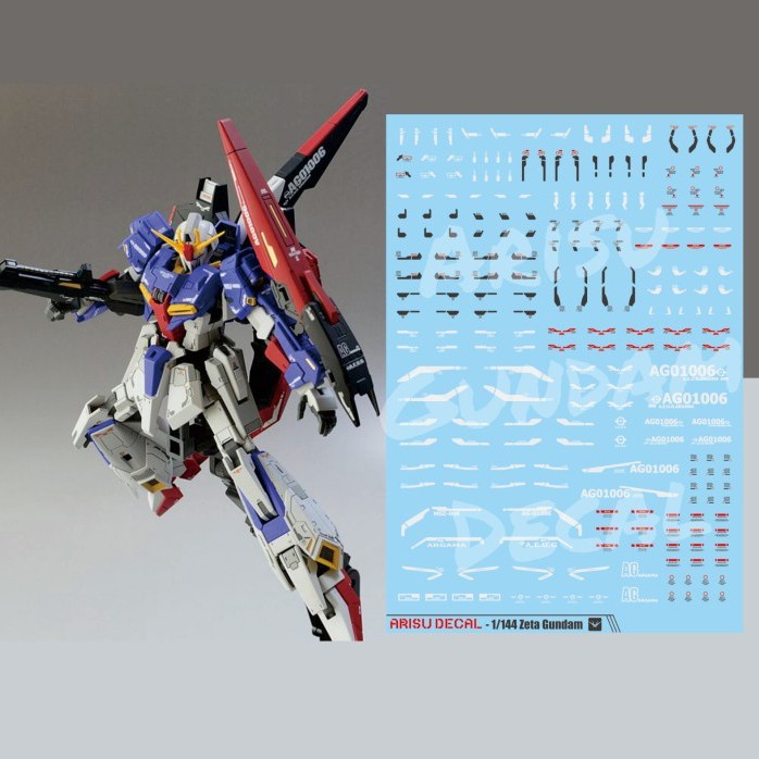 Water Slide Decal Gundam Zeta HG RG 1/144 Arisu Decal NJ27
