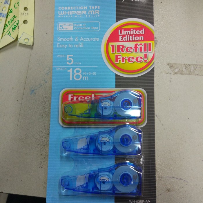 

Refill correction tape plus WH605 isi tip ex kertas