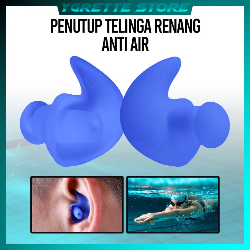 YGRETTE - EAR PLUG PLUGS COVER SWIM SWIMMING Penutup Telinga Ear Plug Renang Anti Air