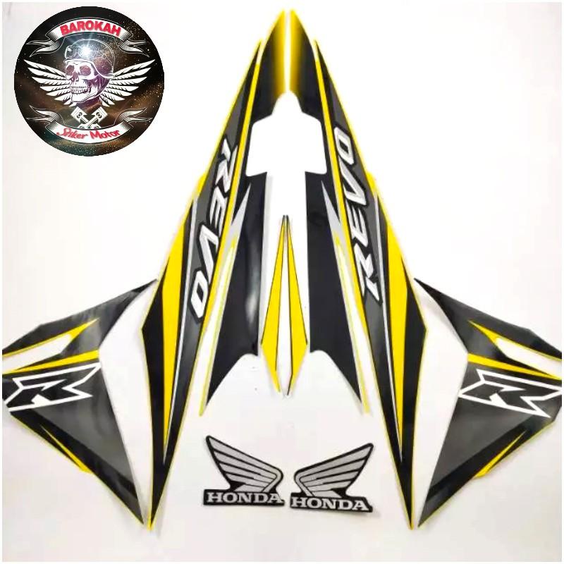 AJS AJS Striping stiker  motor honda revo cw 2008 kuning stiker Bodi motor standar    Sticker Bisa C