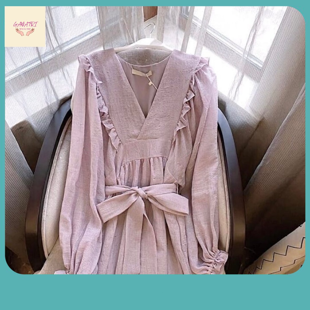 Dress terbaru / Maudy Midi Dress Airflow Premium Dress Midi Korea Outfit Casual Korean Style