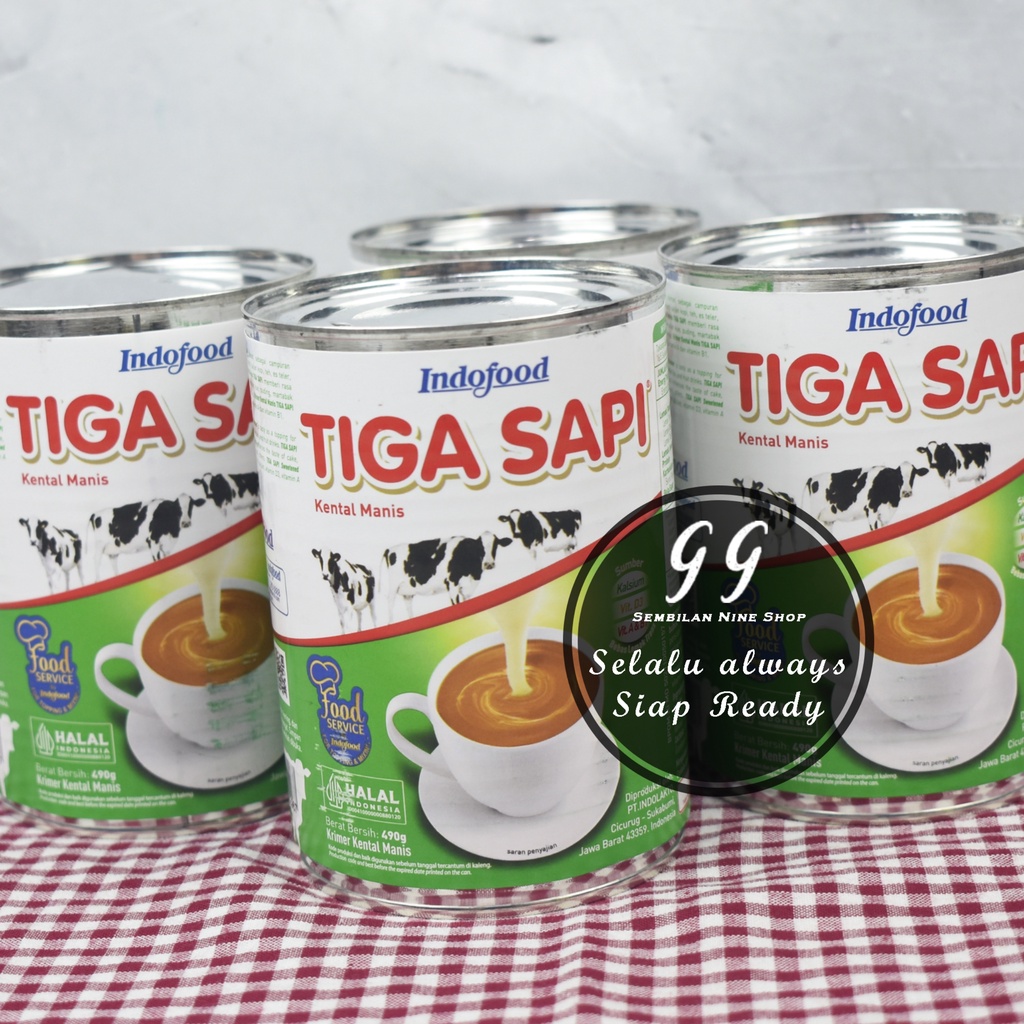 

Indofood TIGA SAPI KENTAL MANIS 490 Gram SKM Krimer Kremer Creamer Susu