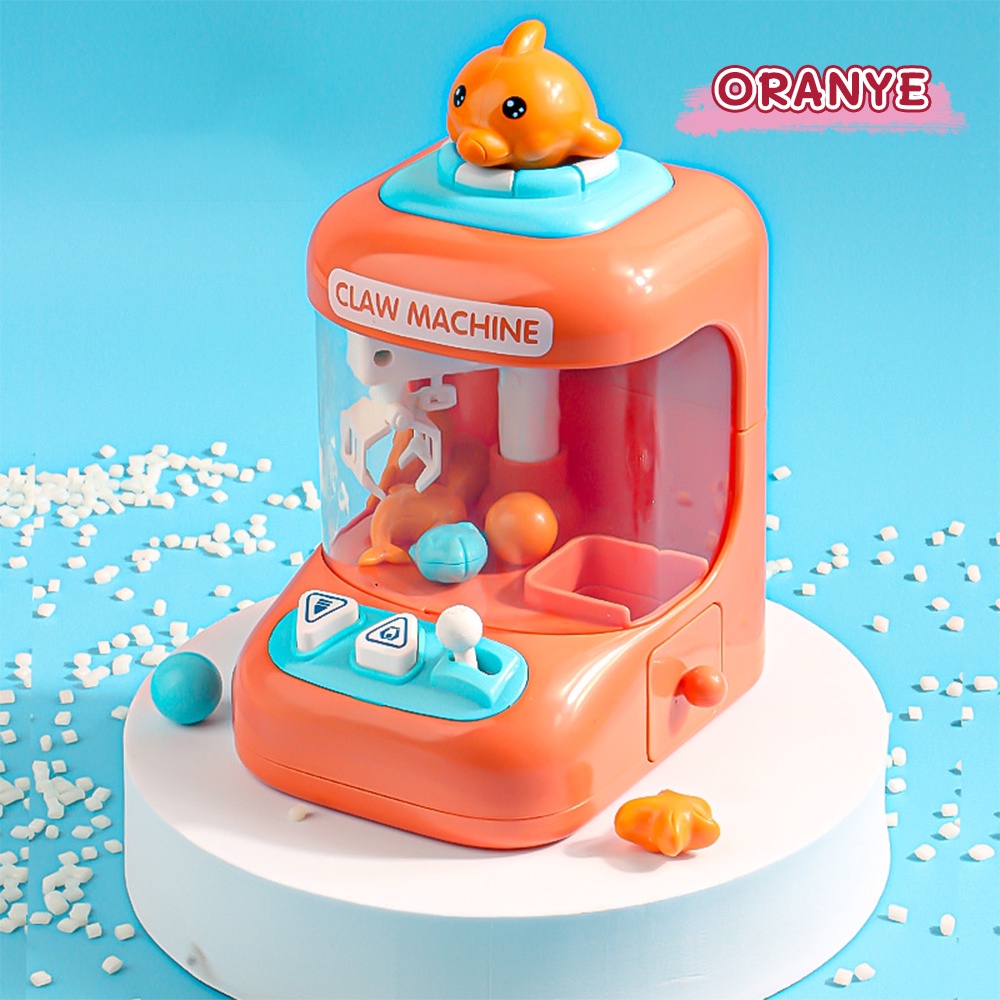 Tatajoy Mesin Capit Mini Mainan Mesin Capit Dengan Musik Dan Lampu Mainan Claw Game Anak Edukasi Permainan Doll