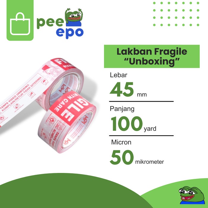 

Lakban Fragile Unboxing / Wajib Unboxing 100 Yard Merk MPI