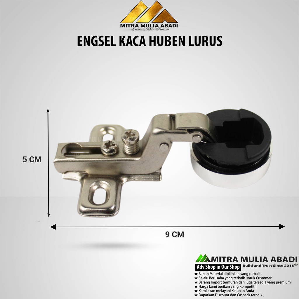 ID ENGSEL KACA PINTU / ENGSEL SENDOK STANDAR / ENGSEL KACA HUBEN