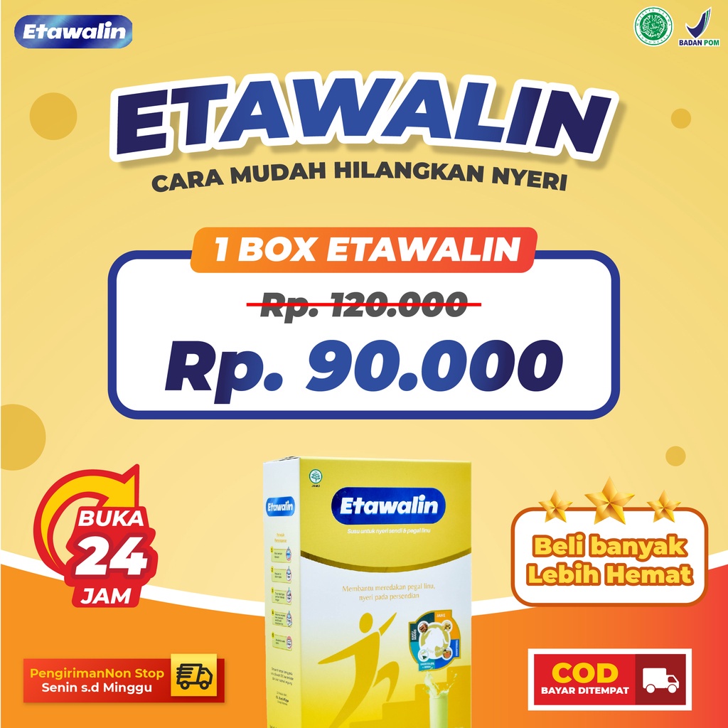 

TERLARIS - Etawalin Susu Etawa Herbal Asam Urat Official 1 Box