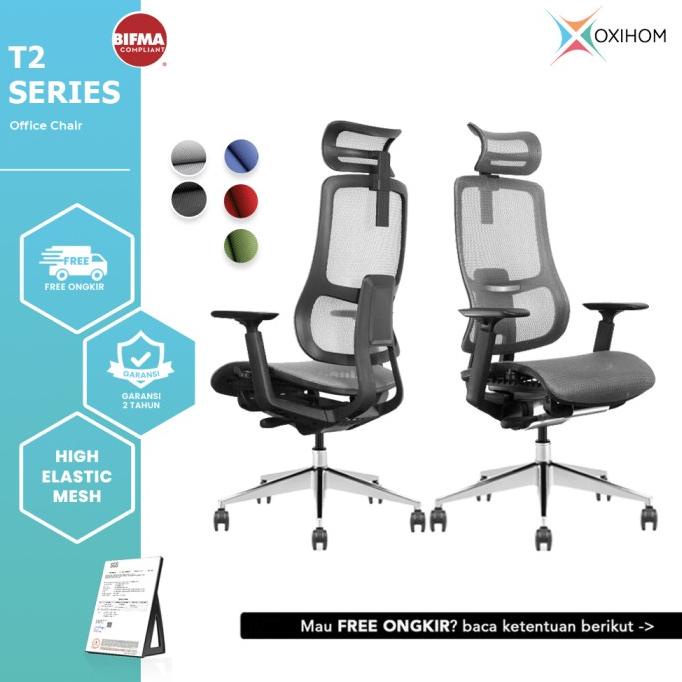 Oxihom T2 Full Mesh Kursi Kantor Kursi Gaming Belajar Jaring Hidrolik