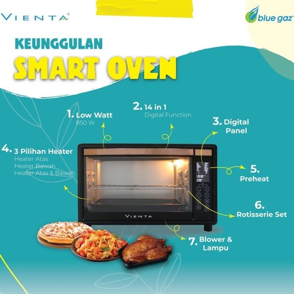 smart Oven Listrik Digital Vienta 31L 31 Liter L Timer Microwave 3116 MG3116 MV3133 MV-3133 MV 3133 