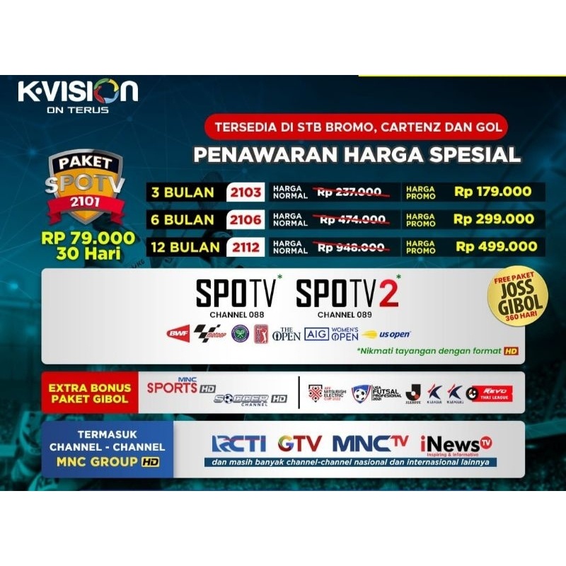 Paket SPOTV KVISION K-VISION MotoGP