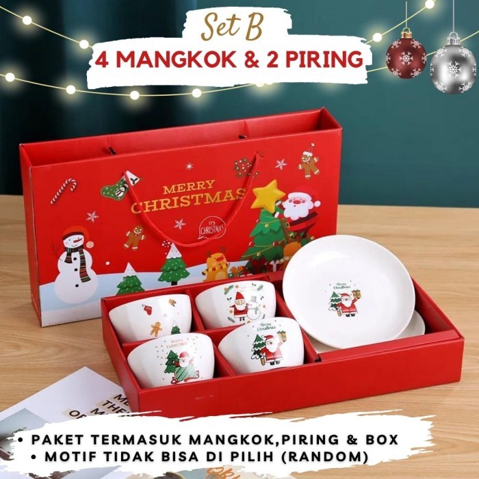 

Christmas Hampers Natal Gift Set Xmas Kado Giftbox Ceramic Bowl Set