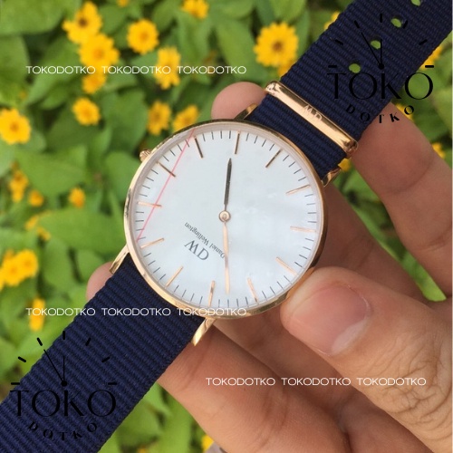 6A. (Original 100% / Garansi 2 Thn) Jam Tangan Daniel Wellington Original Pria / Wanita Canvas Free 