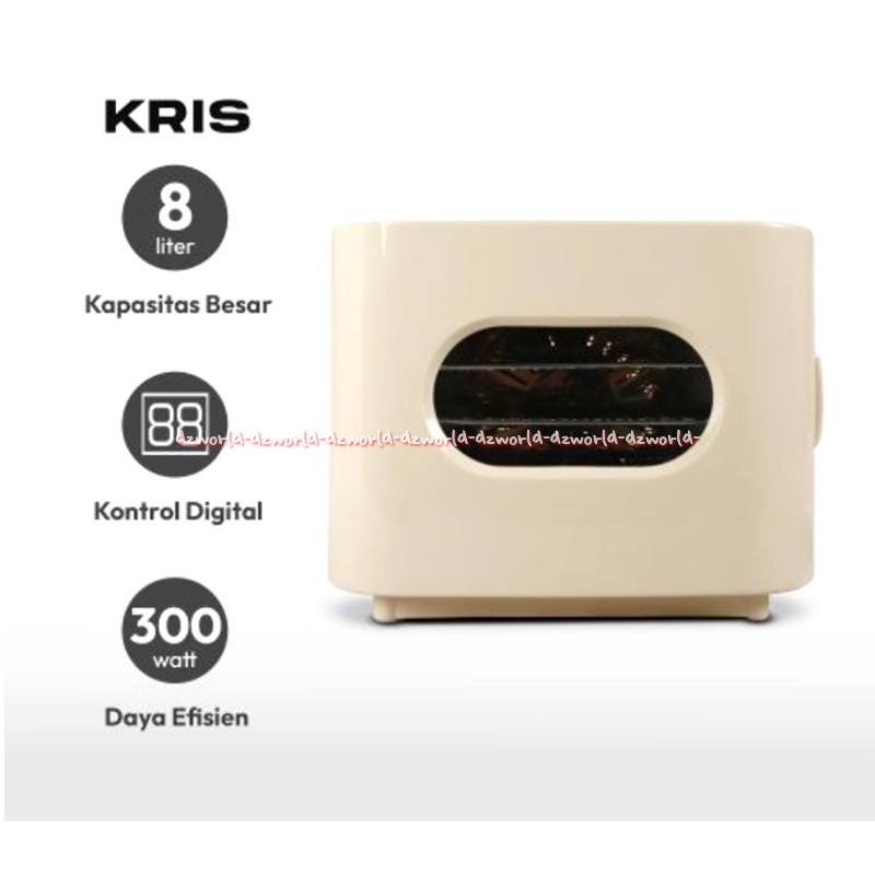 Kris Food 8L Dehydrator Machine Mesin Pengering Makanan Digital Putih 5 Tray