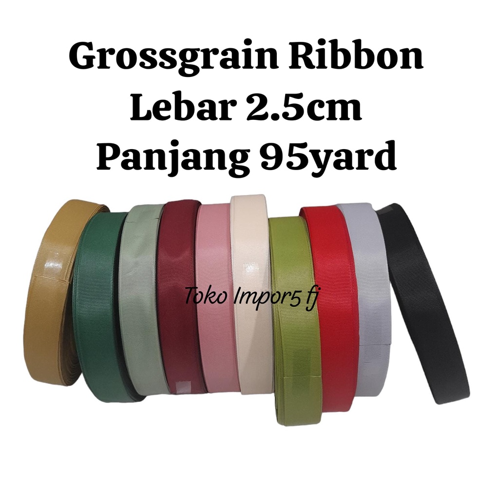 

Pita Kado Grossgrain Ribbon 2.5cm 95Yard Pita Kado Salur Bouqet 1Roll
