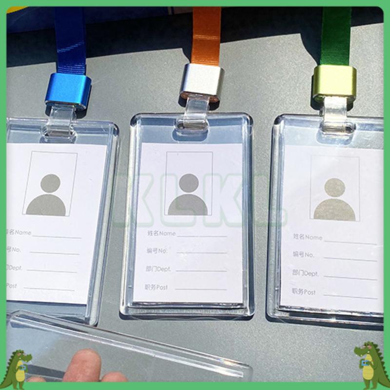 

✨ KLKL ✨ Tali lanyard id card Penutup Pelindung Kartu Siswa Lanyard Lengan Kartu Transparan name tag id card tempat id card kalung