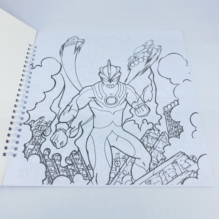 Terlaris ✨ - Buku mewarnai anak 24 halaman coloring book pensil warna ultraman