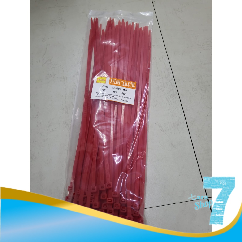 

Kitani Kabel Ties 30 cm x 4,8mm Merah