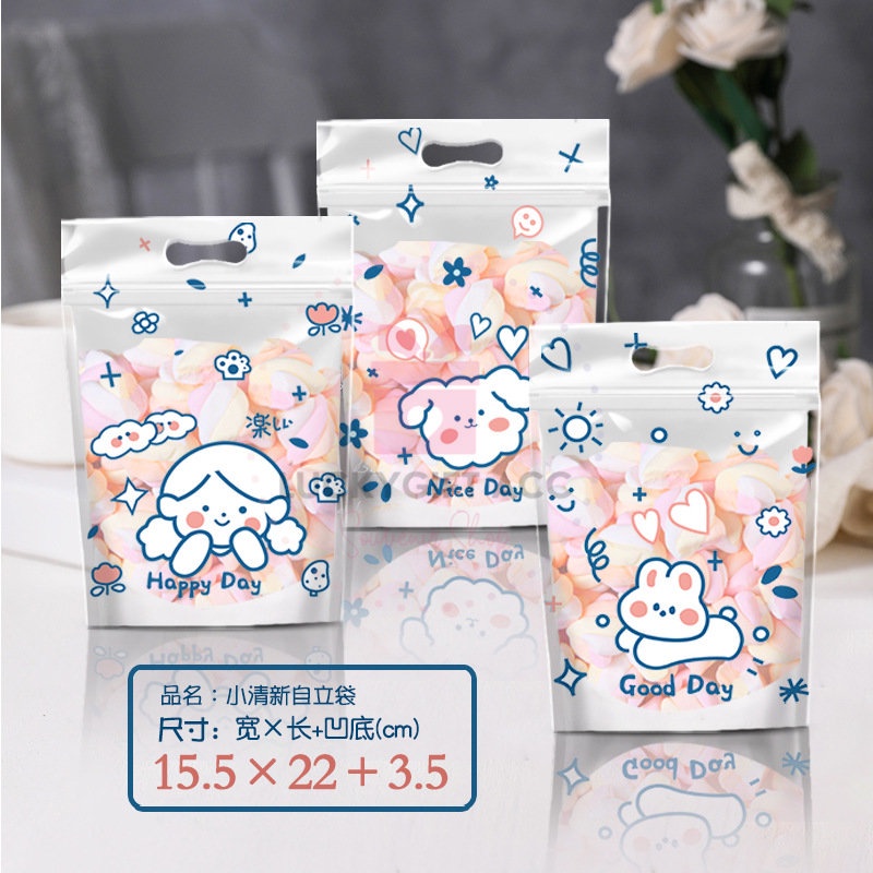 

(SANRIO UNIQUE 23) (10LBR) Plastik Zipper Kue 15x22 / Plastik Ziplock Kemasan Kue Roti Lucu / Plastik Snack Atau Cookies