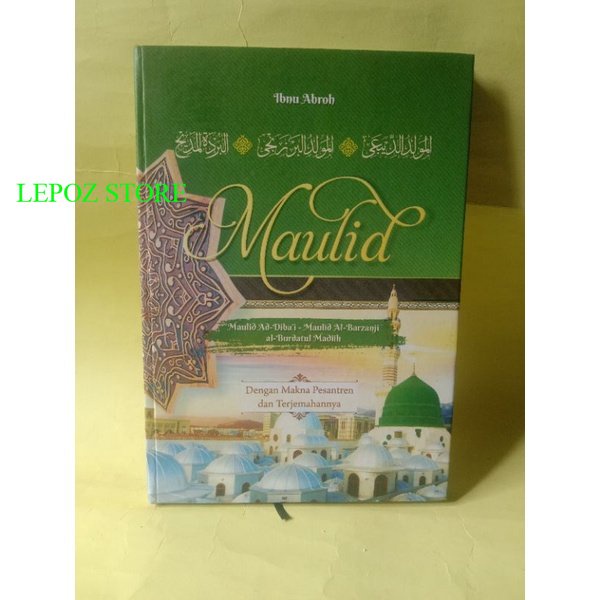 terjemah kitab maulid diba' dibak burdah barzanji 3 bahasa ukuran besar + plus dengan makna pesantre